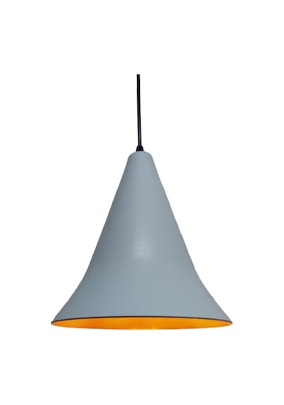 Mylights Retro Rustik Metal Sarkıt Avize Beyaz Içi Altın Tek