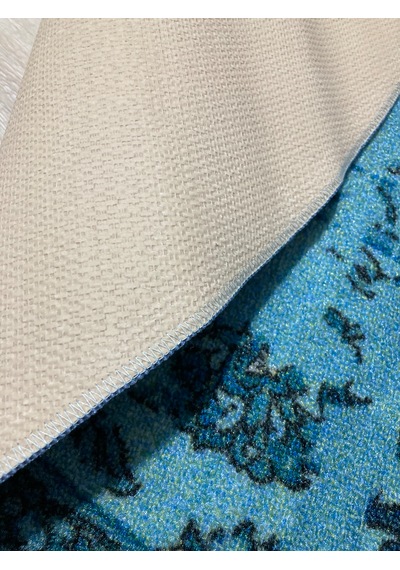 Merinos Halı Daire Halı Kaymaz Tabanlı İnce Halıfleks 150x150