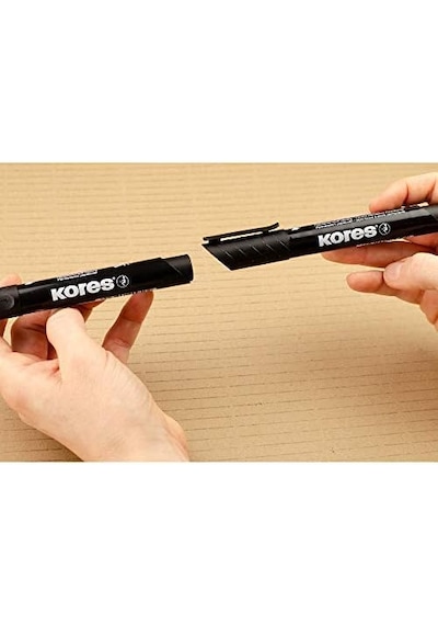 Kores Kalıcı Marker Set 3 5 Mm Konik Baş Kısım, Siyah/mavi/kırmızı/yeşil