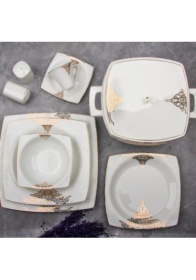 Aryıldız Bone Square 60 Parça Yemek Takımı 31023