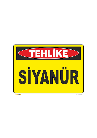 SİYANÜR LEVHASI