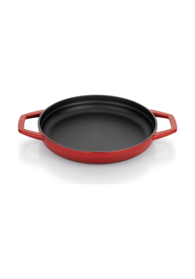 Schafer Guss Chef Döküm Sahan Çift Kulplu 22 Cm 1 Parça Kırmızı