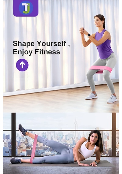 Technojet Direnç Bandı İkili Seti Spor Egzersiz Aerobik Pilates S