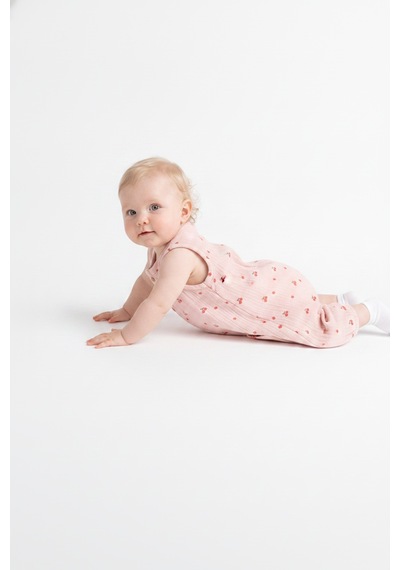 Tiffany Baby & Kids Müslin Cherry Vibe Tasarımlı Atlet Tulum ekru