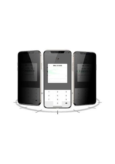 Ariatech Apple Uyumlu   iPhone 12 Davin 5d Privacy Cam Ekran Koruyucu