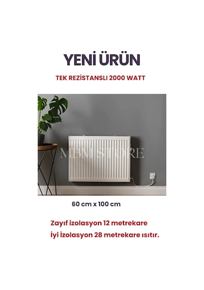 Elektrikli Soba Isıtıcı Lcd Ekranlı ,programlanabilir Yağlı Petek Isıtıcı Radyatör 60x100 Cm 2000 Watt Yeni