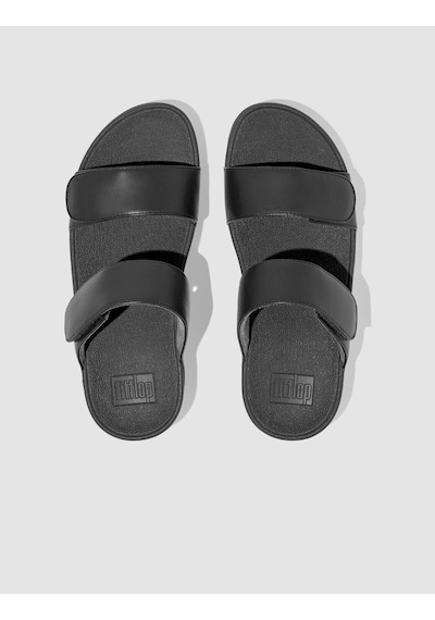Fitflop Lulu Adjustable Fv6 Hakiki Deri Siyah Kadın Terlik Siyah