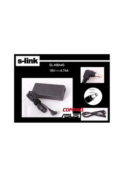 S-Link SL-NBA40 19V 4.74A 90W 5.5*2.5mm Notebook Adaptör Şarj Cihazı