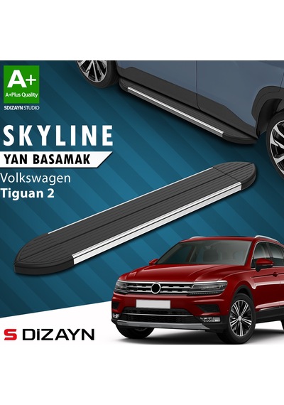 S-dizayn Vw Tiguan 2 Skyline Krom Yan Basamak 173 Cm 2016-2024 A+ Kalite