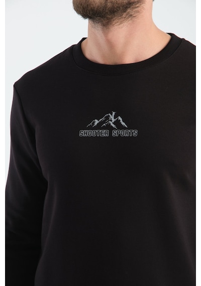 Shooter Sportwear Ribey Tekstil İth.ihr.san.tic.ltd.şti Erkek Üç İplik Sweatshirt Şardonsuz Pamuklu Regular Fit Bisiklet Yaka Spor Sweat siyah Shooter Sportwear Ribey Tekstil İth.ihr.san.tic.ltd.şti Erkek Üç İplik Sweatshirt Şardonsuz Pamuklu Regular Fit Bisiklet Yaka Spor Sweat siyah