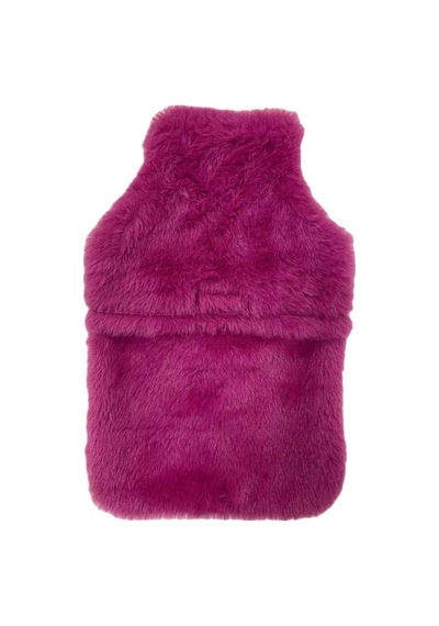 Sıcak Su Torbası Peluş Kalpli,koyu Pembe Termofor 27x17x2cm 1 Litre Pembe