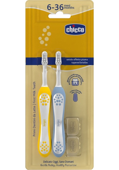 Chicco 2'li Diş Fırçası 6-36 Ay Indıgo Mustard 00012082110000