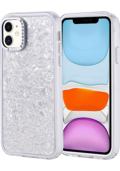 Apple Uyumlu iPhone 11 Kılıf Taşlı Tasarımlı Zore Kapi Kapak Gümüş