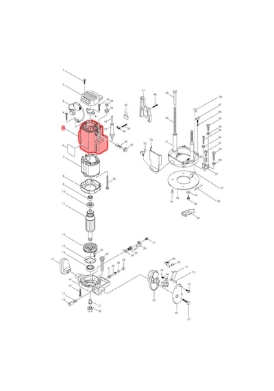 Makita 3612C Gövde Ürün Kodu 159650-9