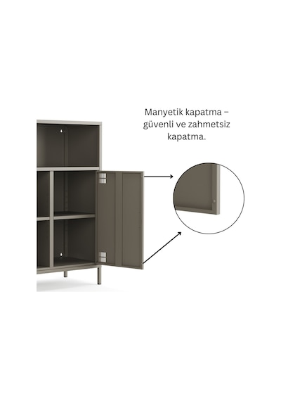 Pera Metal Dolap 2 Kapılı, Açık Raflı 80,50 X 40 X 109,50 Cm - 9 Renk Seçeneği Bulunmaktadır Gri Pera Metal Dolap 2 Kapılı, Açık Raflı 80,50 X 40 X 109,50 Cm - 9 Renk Seçeneği Bulunmaktadır Gri