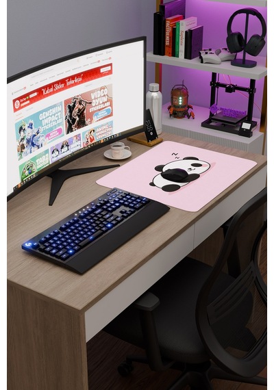 Panda Kaymaz Dikişli Kauçuk Oyuncu Mousepad V2 - 48x40 Xl Gaming Mouse Pad Fare Altlığı