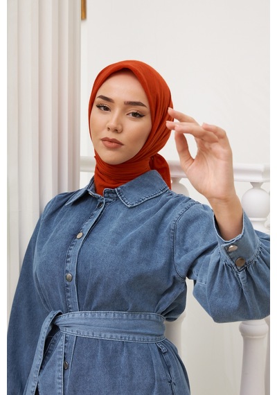 Silk Home Organik Jazz Eşarp 78002-14 Kiremit