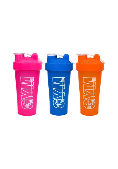 Gym Shaker 650 Ml Ölçekli Ve Sızdırmaz Kapaklı Protein Shaker 3'lü Set Pembe+mavi+turuncu Pembe-mavi-turuncu