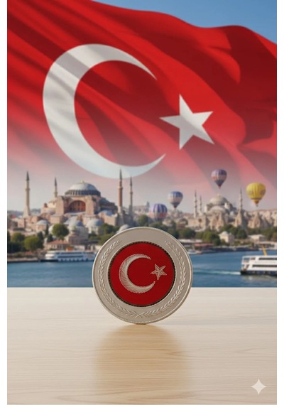 Ay Yıldız El Yapımı Filografi Tablo Türk Bayrağı Motifli Duvar Dekoru 1 Adet
