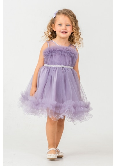 Mnk Baby & Kids Aizona Kız Çocuk Abiye M00782 Lila