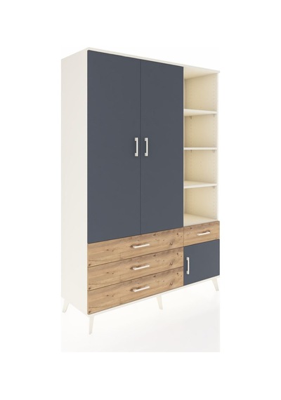 Hyperion Dolap 5 Raflı 4 Çekmeceli Tek Askılı 132x44x195 Aytaşı-antrasit/çam Antrasıt/atlas Çam Hyperion Dolap 5 Raflı 4 Çekmeceli Tek Askılı 132x44x195 Aytaşı-antrasit/çam Antrasıt/atlas Çam