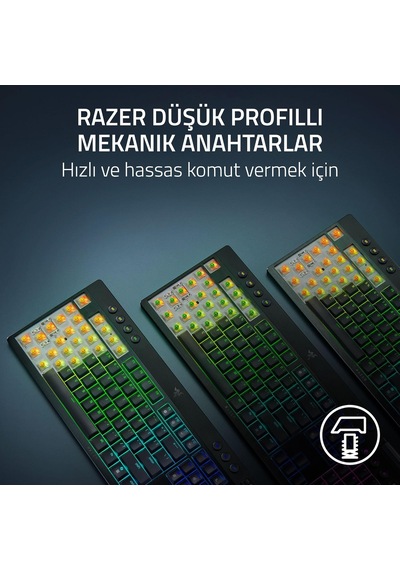 Razer Blackwidow V4 Tenkeyless Hyperspeed Low Profile - Kablosu