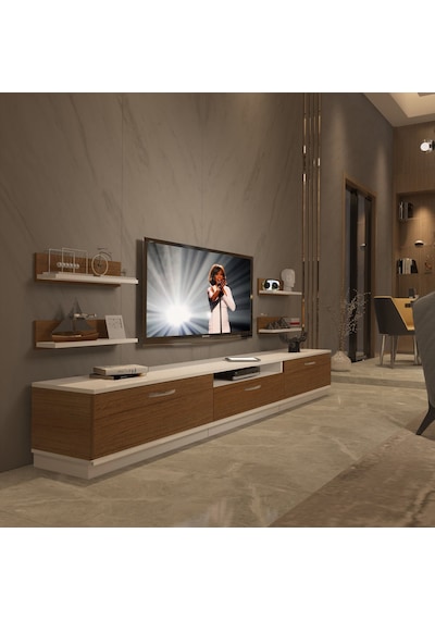 Decoraktiv Trendstyle 270r Mdf Tv Ünitesi Tv Sehpası Beyaz - Ceviz