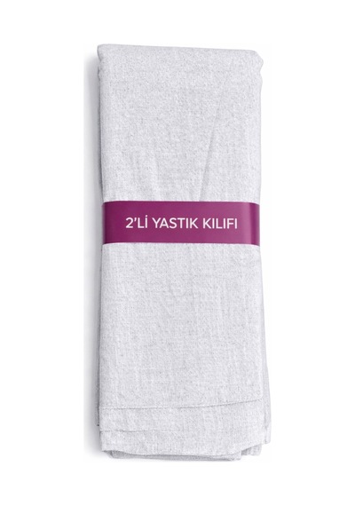 4'lü Pamuklu 50x70 Yastık Kılıfı Gri
