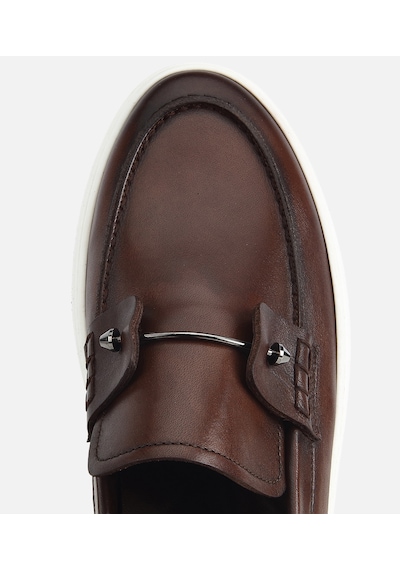 Hotiç Erkek Deri Kahverengi Metal Detaylı Günlük Loafer 02ayh320290a480 02ayh320290a480 Kahverengi