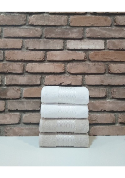 Özdilek Elissa 4'lü Havlu Beyaz Taş Çok Renkli