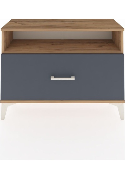 Arges Şifonyer Tek Raflı Tek Çekmeceli 88x30x64 Çam-antrasit Atlas Çam