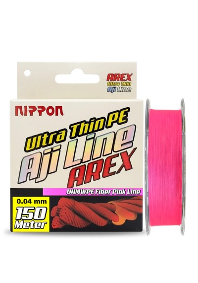 Aji Line Arex 150 Mt. Pink Aji İpi Aji İp Misina Aji Olta İpi 0,04mm