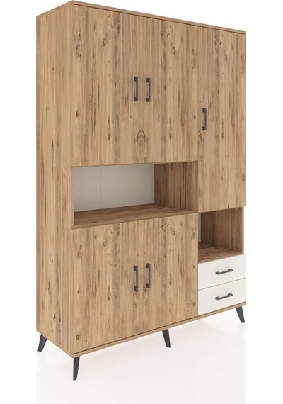 Hyperion Dolap 10 Raflı 2 Çekmeceli 5 Kapaklı 132x44x195 Çam-... Çam Hyperion Dolap 10 Raflı 2 Çekmeceli 5 Kapaklı 132x44x195 Çam-... Çam