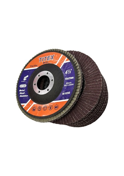 Titex 115mm Flap Zımpara 100 Kum 10 Adet