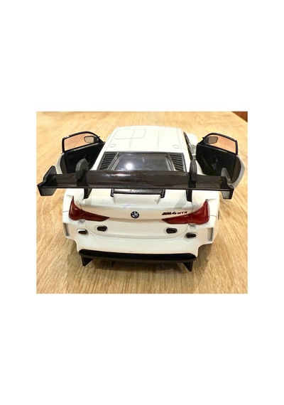 Bmw M4 Gt3 Lisanslı Diecast Metal Model Araba 1:24 Ölçek 21 Cm Uzunluk Beyaz Beyaz
