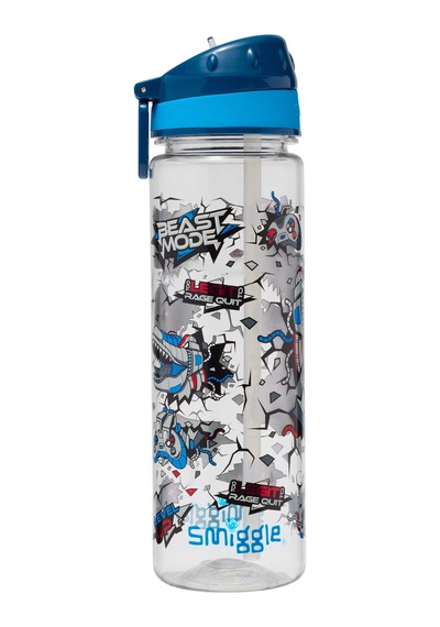 Smiggle - Fly High Bpasız 650ml Pipetli Suluk Desenli
