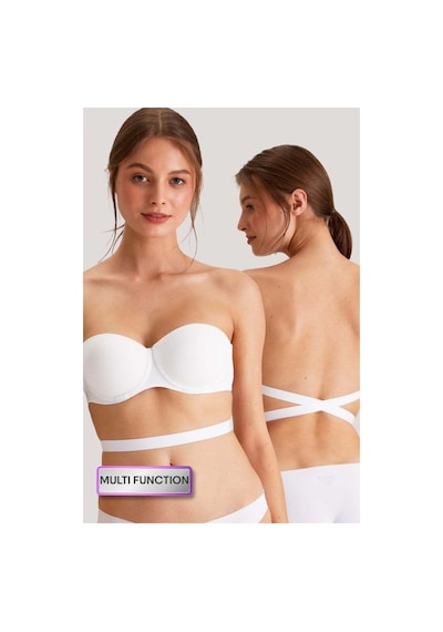 Pierre Cardin Pisa Push-up Straplez Sütyen 6027 Beyaz