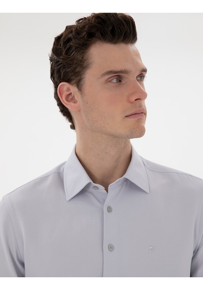Pierre Cardin Erkek Gri Gömlek Desenli 50303375-vr024 Gri
