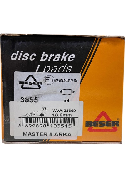 Beşer 3855 Arka Disk Balata Master-Movano