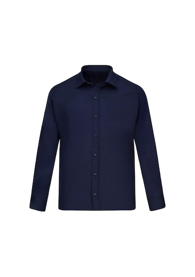 Hatemoğlu Lacivert Slim Fit Slim Yaka Pamuklu Uzun Kollu Gömlek Lacivert