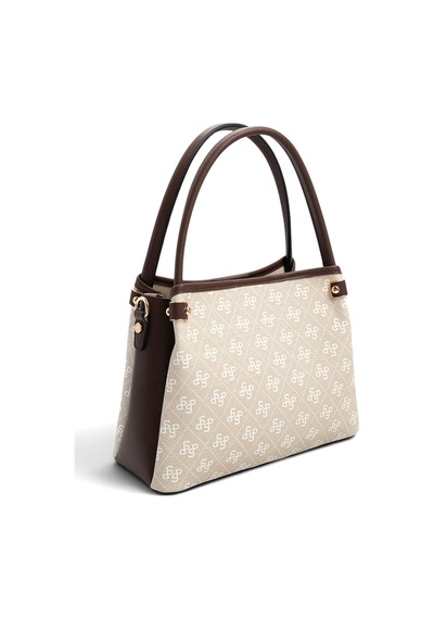 Silver Polo Sp1254 Kadın El Çantası Monogram Taş-kahve