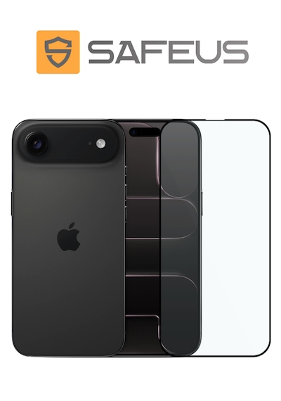 Safeus Tam Kaplayan Parmak İzi Bırakmayan Safir Ekran Koruyucu Cam, Apple Uyumlu iPhone 17 Air İle