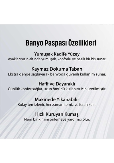 Monnhein 2'li Set Banyo Paspası, Yumuşak Banyo Halısı, Kaymaz Dot 40 x 60