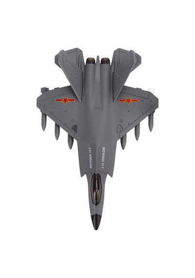 J-31 Gyrfalcon Işıklı Sesli Metal Savaş Uçağı - Geriye Çek Bırak Model Oyuncak Uçak 22 Cm