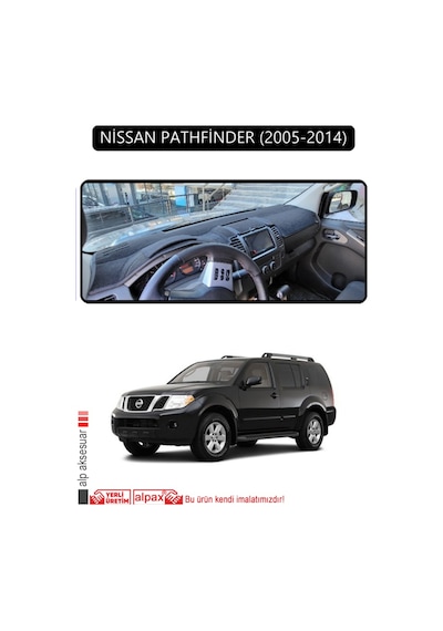 Nissan Pathfinder 2005-2014torpido Koruma Halısı Siyah Kenar