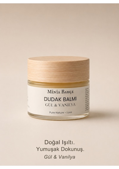 Gül & Vanilya Dudak Balmı Doğal Nemlendirici Ve Besleyici Dudak Bakımı 10 Ml