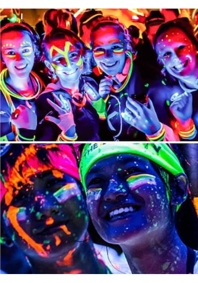 Karanlıkta Parlayan Neonlu Glow Parti Yüz Boyası - Pembe - 1 Adet