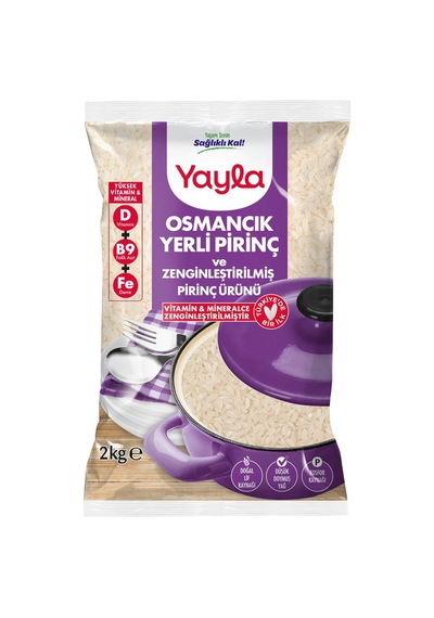 Yayla Zenginleştirilmiş Osmancık Pirinç 2 Kg - 5 Adet Tarı