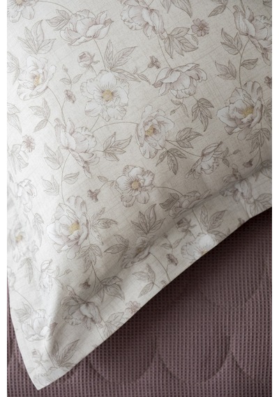 Summer Pike Comforter Set Ranforce Vanessa Çift Kişilik Mürdüm