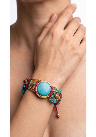 Nomad Aura Bileklik - Ember Red Sarı